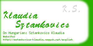 klaudia sztankovics business card